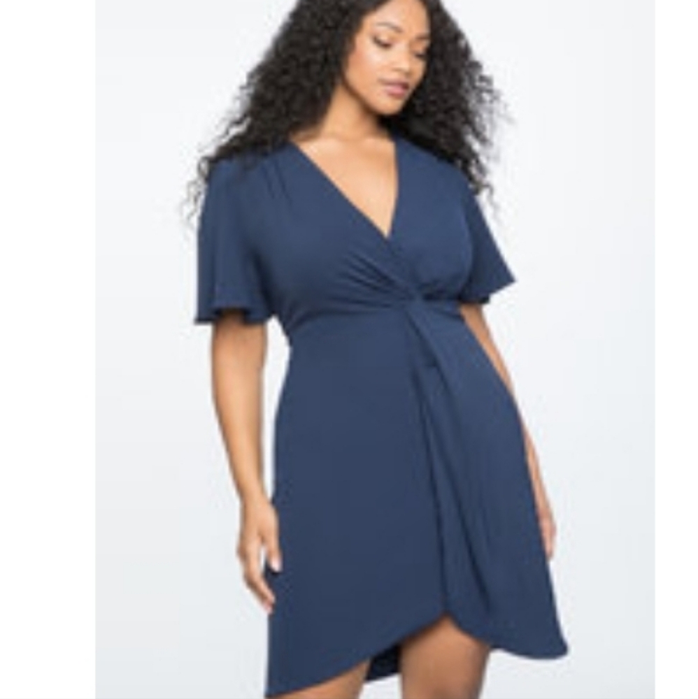 Twist front dress